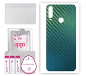 apgo Protective Skin Sticker for the back compatible with LG W31, Wrap Film, Foil, Vinyl - Pattern Carbon Chameleon CAKA1
