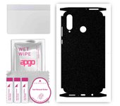 Adhesivo protector apgo para la parte trasera y laterales compatible con Huawei P30 lite, película envolvente, lámina de vinilo - Patrón negro mate