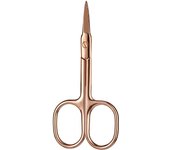 Beck -Tip Maquillaje de acero inoxidable de oro rosa, cejas cortadas, pelo de la nariz cortado, cejas, barba, tijeras pequeñas de piel muerta plata