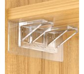 Clavijas de soporte para estantes sin taladro Clavijas de soporte para estantes sin perforaciones Soporte adhesivo para estantes Clips para estantes de gabinetes de cocina