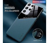 Funda protectora magnética de cuero de lujo para Samsung Galaxy S24, S23, S22, 20, 21, Note 20 Ultra, S10, M55, M35, A15, protección a prueba de golpes. For S22 Plus negro