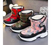 Botas de nieve altas de invierno para niñas, zapatos deportivos de algodón para niños, impermeables y de terciopelo, cálidos y ultraligeros, para niños. 37 color rosa