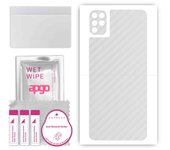 apgo Protective Skin Sticker for the back compatible with LG K42, Wrap Film, Foil, Vinyl - Pattern Transparent Carbon