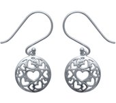 Les Trésors De Lily [J9411] - Boucles Argent 'Love' argenté (rhodié) - 13 mm plata