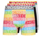 Crosshatch Calzoncillos tipo bóxer Rainbow Mix para hombre (Paquete de 3) M gris