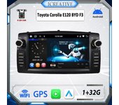 Radio de coche, para Toyota Corolla E120 2000-2006 BYD F3, Android 1+32GB WIFI CarPlay Android Auto IPS