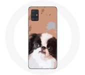 Coque pour Samsung Galaxy A71 Épagneul japonais Noir et Blanc Race de chiens