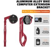 Manillar de bicicleta, extensor de soporte para ordenador, mango de bicicleta de carretera, Base de varilla de extensión, kilometraje de bicicleta plata