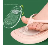 1 par de almohadillas autoadhesivas para los dedos del pie, plantillas transparentes antideslizantes para sandalias, almohadillas para los dedos del pie tipo chanclas 1pair transparente