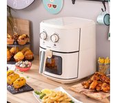 Freidora de aire InnovaGoods Vynner Pro 6500 Crema 1700 W 6,5 L Acero inoxidable