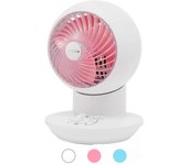Pase el cursor sobre la imagen para ampliarla. El ventilador oscilante circulante de bajo ruido Iris Ohyama cubre un área de 5,9 x 3,0 pies. (1,8 x 0,9 metros),rosado