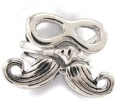 Bague Créateur 'Moustache' argenté (3 bagues) 52