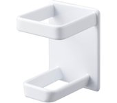 Soporte magnético para afeitadora eléctrica de baño Yamazaki Jitsugyo, color blanco aprox.. Torre de almacenamiento para afeitadora (ancho 6 x profundidad 6 x alto 8 cm) 4863