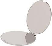 Espejo de bolsillo de doble cara plegable de acero inoxidable, espejo pequeño para bolso, portátil, compacto, para viajes.