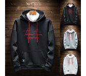 Nueva chaqueta con capucha y mangas largas de moda para otoño e invierno para hombre XXXL negro