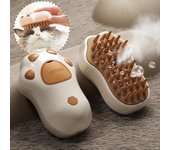 Cepillo 3 en 1 para mascotas, cepillo de vapor para gatos, cepillo para perros, cepillo eléctrico para el pelo de gatos, cepillos de masaje para el cuidado de mascotas, peines para depilación color rosa