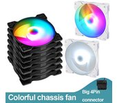 Ventilador Velocidad rápida Alto rendimiento Instalación sencilla y silenciosa RGB Silencioso Forward negro