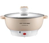 Olla eléctrica antiadherente multifuncional para cocinar al vapor, herramienta de cocina CN Plug Single Layer blanco