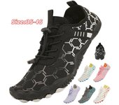 Zapatos de agua para hombres y mujeres, zapatos acuáticos de playa, sandalias de natación, drenaje, zapatos deportivos para vadear, navegación de secado rápido, pies descalzos, yoga, gimnasio, pesca, surf, zapatillas de deporte 35 púrpura