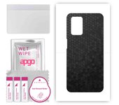 apgo Protective Skin Sticker for the back compatible with Realme 8 5G, Wrap Film, Foil, Vinyl - Pattern Black Honeycomb
