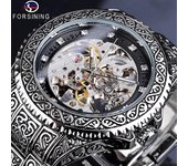 Reloj mecánico totalmente automático para hombre Gold Black oro/negro