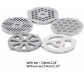 Piezas de la amoladora del acero inoxidable de la placa del agujero de la picadora de carne del hogar 55MM 3 Holes