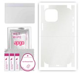 apgo Protective Skin Sticker for the back+sides compatible with Apple iPhone 13 mini, Full Wrap Film, Foil, Vinyl - Pattern Matte Transparent