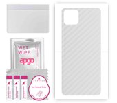 apgo Protective Skin Sticker for the back compatible with Oppo A53, Wrap Film, Foil, Vinyl - Pattern Transparent Carbon