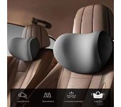 Almohada para el cuello y el reposacabezas del automóvil, soporte para la zona lumbar del asiento del automóvil, de algodón viscoelástico, protector suave para el cuello, cojín de cintura para almohada de automóvil