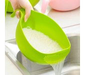 Filtro de lavado de guisantes, colador de plástico de calidad alimentaria, cesta de Color verde y rosa, escurridor de tamiz, dispositivo de limpieza