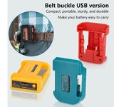 1 pieza de accesorios de bricolaje para Makita 18 V con USB con soporte de batería tipo C BL1840 BL1850 BL1860 adaptador de cargador de carga rápida