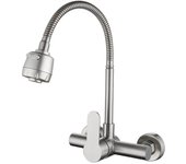 Grifo de cocina, mezcladores extensibles de pared de acero inoxidable, ahorro de agua, grúas para fregadero de baño, utensilios de lavabo Gourmet, envío gratis