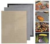 Estera de malla para parrilla de barbacoa, estera antiadherente para pescado y verduras, grado alimenticio, resistente a altas temperaturas, revestimiento de hojas para parrilla de barbacoa no inflamable, estera para parrilla Rusable 33cm marrón