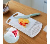 Tabla de cortar plegable de plástico, tapete para cortar cocina montado en la pared, colador para Pizza blanco