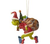 Figura de película de dibujos animados navideña, figura de resina verde, colgante, adorno para árbol de Navidad.