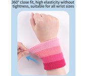 Muñequeras deportivas Banda para el sudor de nailon Bandas transpirables para el sudor en la muñeca para tenis, fútbol, ​​baloncesto color rosa