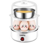 Vaporera de huevos de doble capa y minicocina para desayuno Lingrui single layer; More than 4,000 units blanco
