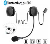 Auriculares Bluetooth para casco de motocicleta V5.0 EDR con reducción de ruido, batería de 250 mAh, tiempo de conversación de 6 horas, auriculares con intercomunicador inalámbrico para casco de motocicleta T2
