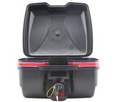 Baúl trasero para motocicleta, impermeable, resistente a impactos y a arañazos, baúl trasero para motocicleta