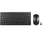 Combo de teclado y ratón KM901, inalámbrico, 2,4G, 78 teclas, Mini teclado y ratón, conjunto de oficina portátil negro