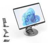 Soporte giratorio para tableta enchufable universal Compatible con teléfonos inteligentes y tabletas de hasta pulgadas La base puede girar 360 grados 12,9