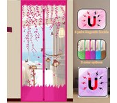 Cortina de malla para puerta, mosquitera magnética a presión para dormitorio, cocina, puertas protectoras, cortinas antiinsectos 90 X 210 CM
