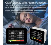 13 en 1 Tuya WIFI Monitor inteligente de calidad del aire Detector interior de CO2 blanco