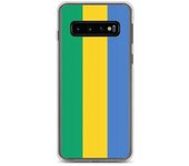 Coque Téléphone - Samsung - Galaxy S10 - Drapeau Gabón - Souple - Multicolore