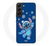 Coque pour Samsung Galaxy S21 FE Stitch neige Noël bleu