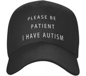 Moda Por Favor Sea Paciente Tengo Autismo Gorra De Béisbol para Mujeres Unisex Ajustable Papá Sombrero Verano Al Aire Libre Sombreros Snapback Gorras Adjustable Cap
