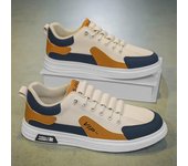 Zapatillas deportivas blancas informales sin cordones elásticas y transpirables para hombre 42 azul