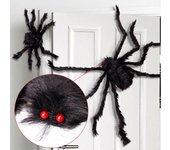 Arañas de peluche grandes negras de 30/50/75cm, juguete para niños, decoración de fiesta negra, accesorios de Halloween 30cm negro