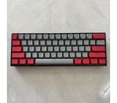 Teclas grises y rojas de 106 teclas, teclas especiales PBT retroiluminadas de dos colores para teclado mecánico MX Switch 61/87104
