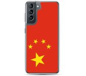 Coque Téléphone - Samsung - Galaxy S21 Plus - Drapeau Chine - Souple - Multicolore